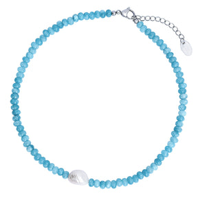 翡翠の花の真珠のネックレス