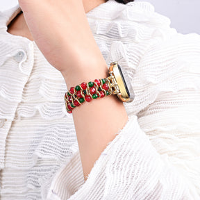 クリスマスチャームストレッチ Apple Watch ストラップ