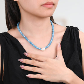 翡翠の花の真珠のネックレス