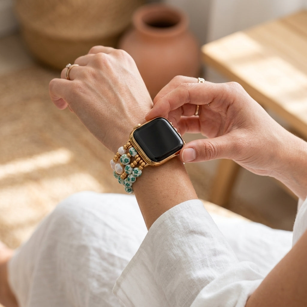 ポーセリンガーデン エメラルドグローブ Apple Watch ストラップ