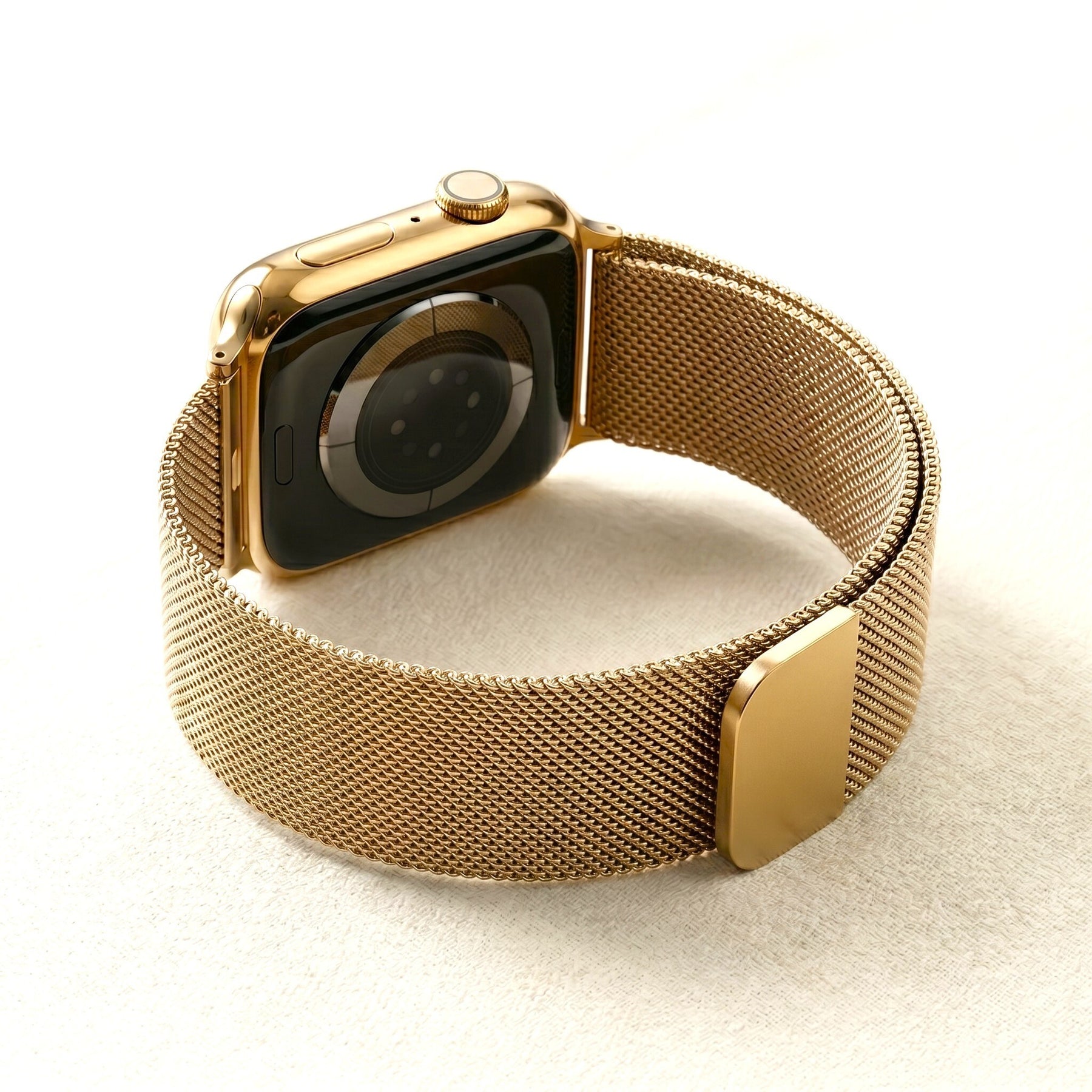 ゴールデンスチール高級伸縮Apple Watchストラップ