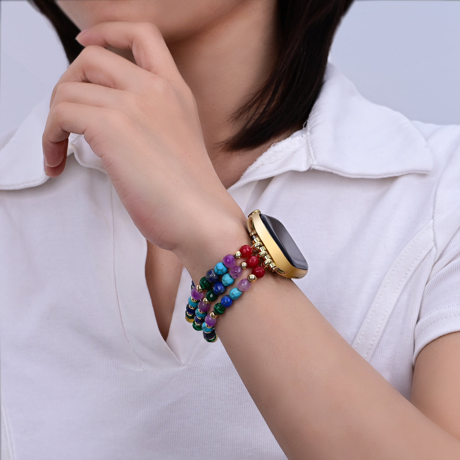 ミスティックポップストーンストレッチ Apple Watch ストラップ