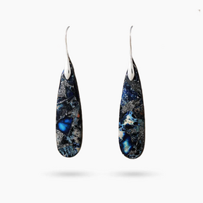 Navy Horizon Jasper Drop Earrings