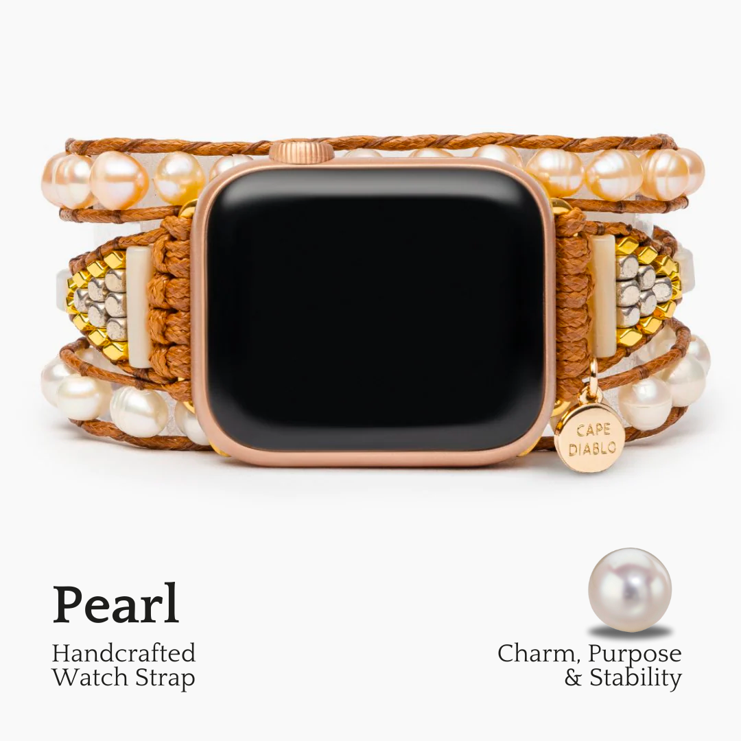 優雅な淡水パールのApple Watchストラップ