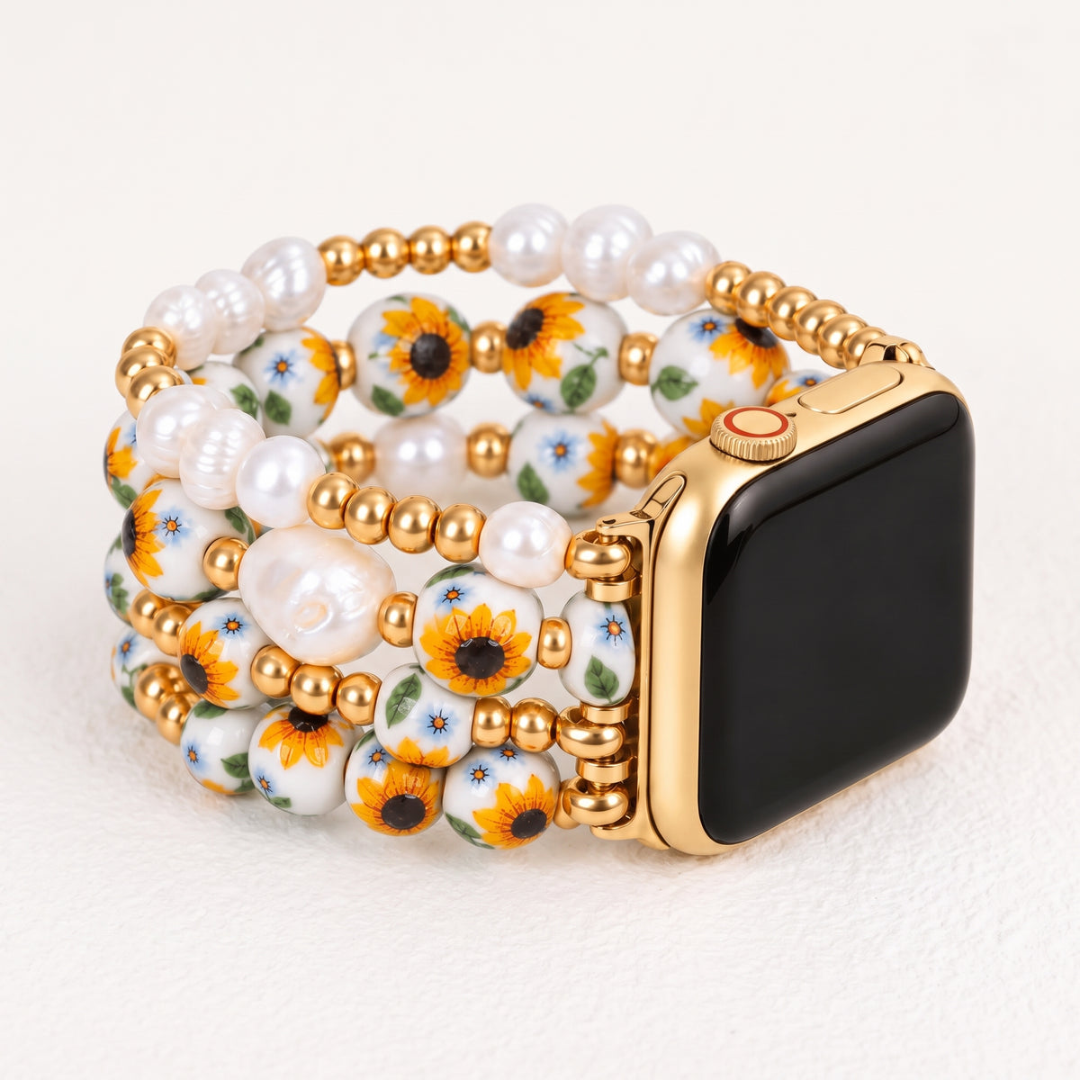ポーセリンガーデン サンリットブルーム Apple Watch ストラップ