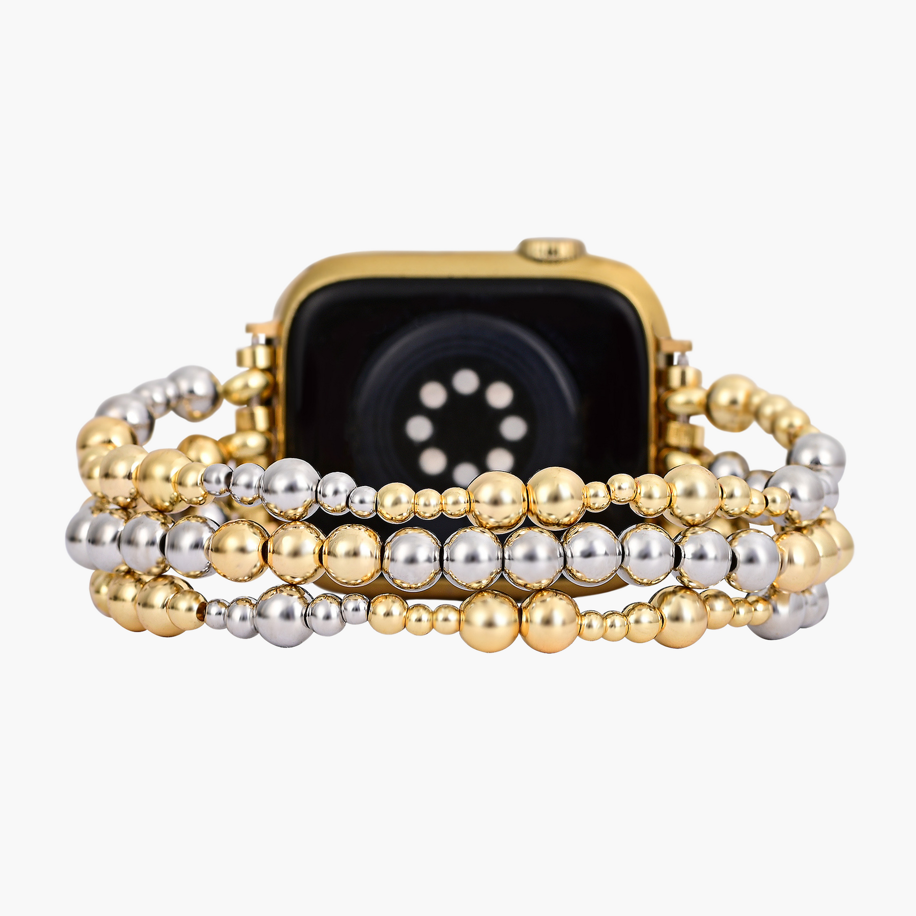 スターリングゴールド ストレッチ Apple Watch ストラップ