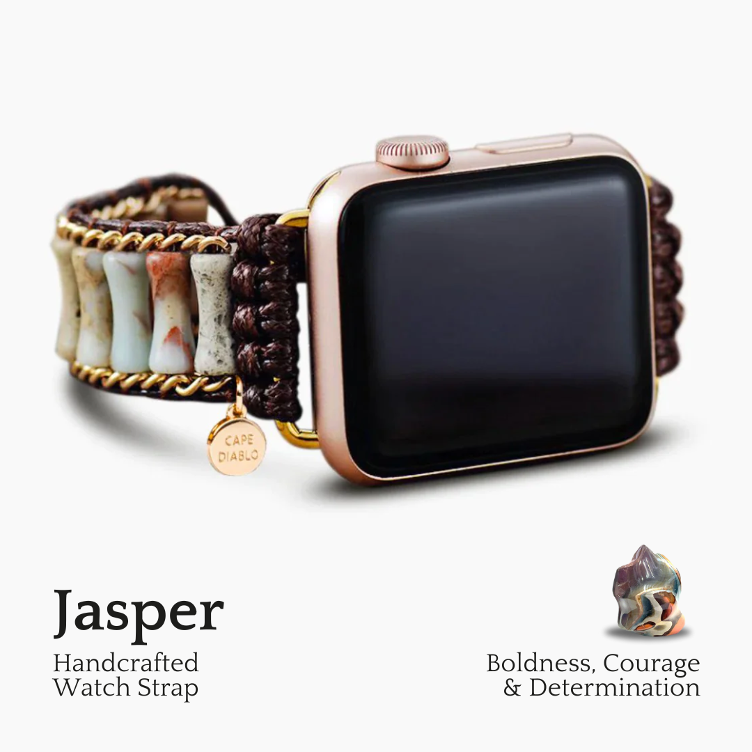 洗練されたインペリアル ジャスパー Apple Watch ストラップ
