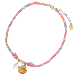 海辺の貝殻チャームネックレス