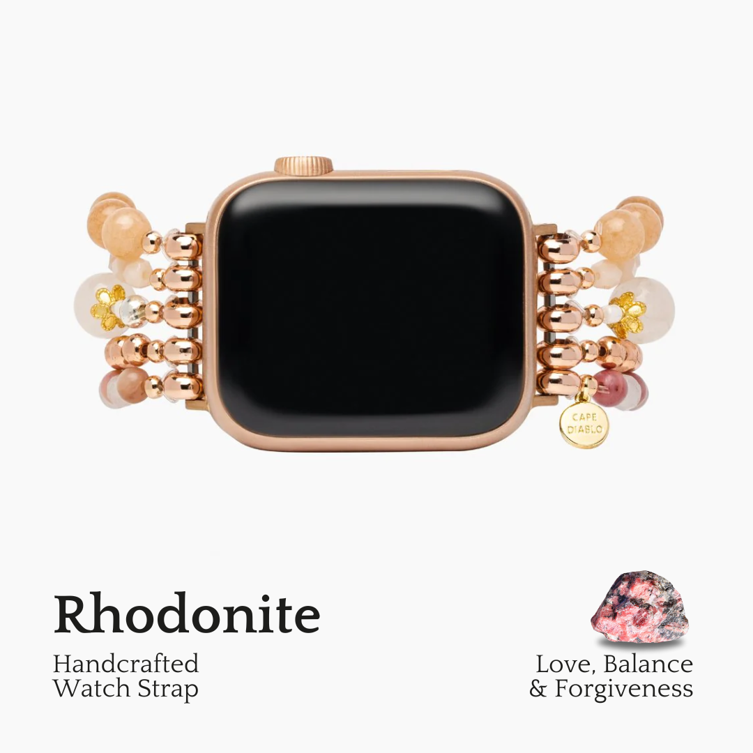 バーガンディローズ ストレッチ Apple Watch ストラップ
