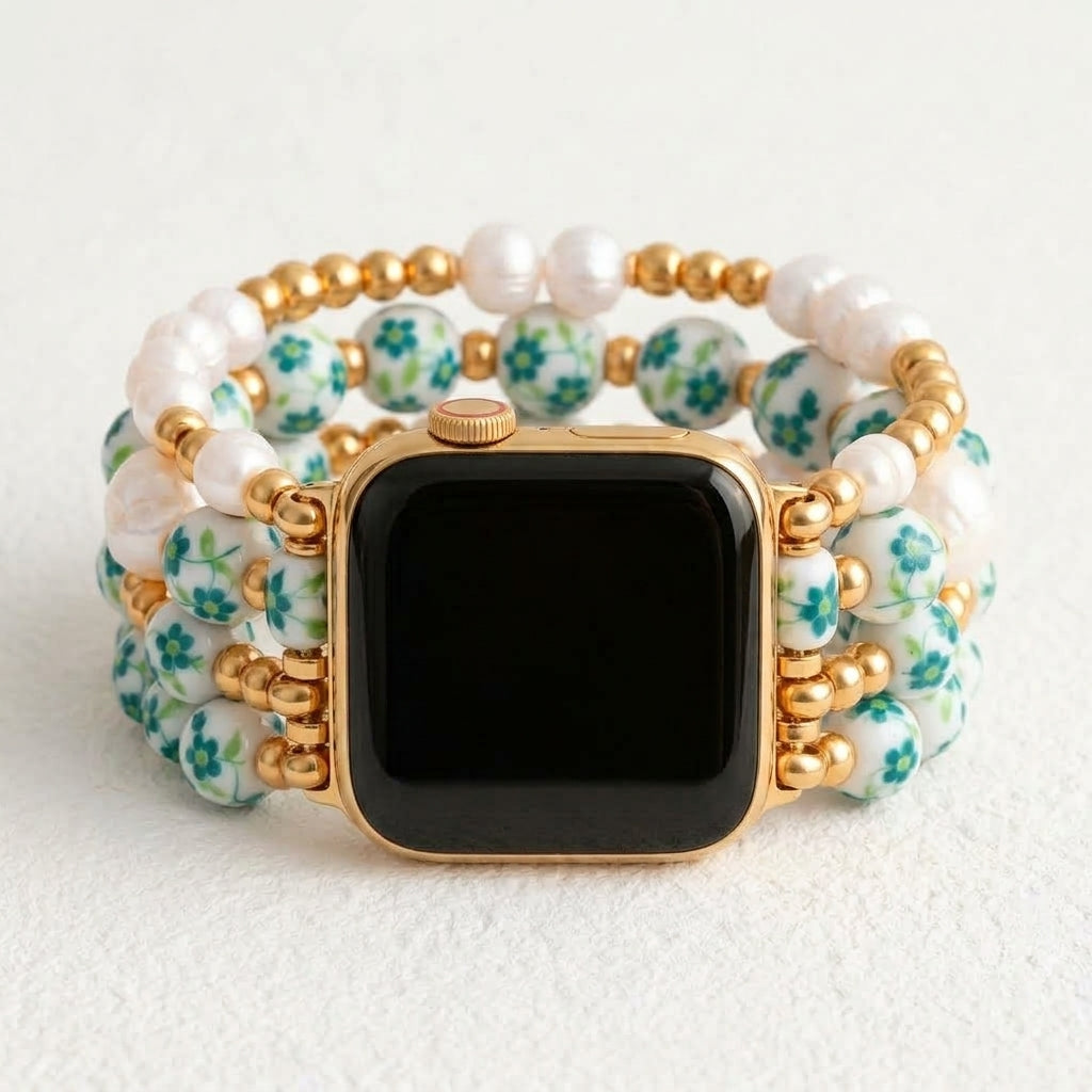 ポーセリンガーデン エメラルドグローブ Apple Watch ストラップ