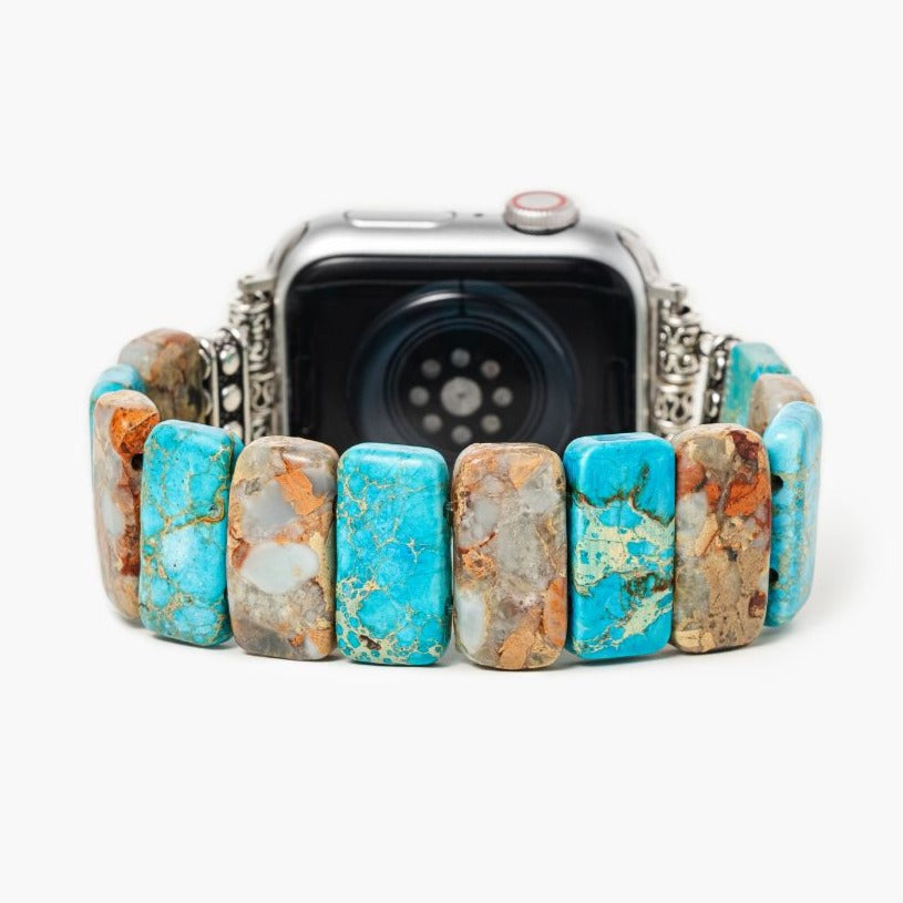 コースタルターコイズ ストレッチ Apple Watch ストラップ