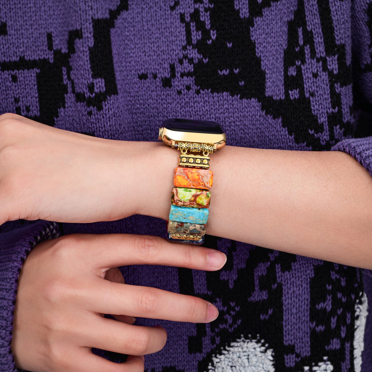 シックチャクラストレッチApple Watchストラップ