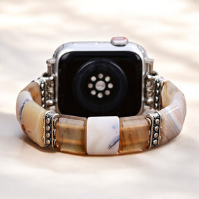聖なる砂の瑪瑙ストレッチApple Watchストラップ