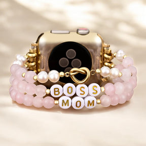 ボス・マム ローズクォーツ ストレッチ Apple Watch ストラップ