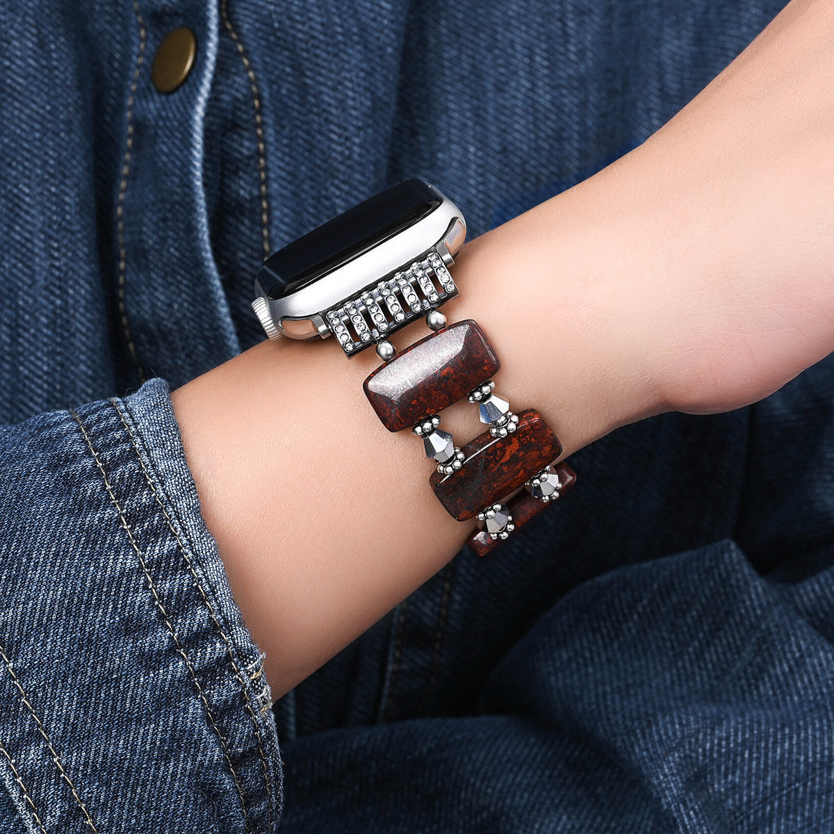 ローズハーモニーストレッチ Apple Watch ストラップ