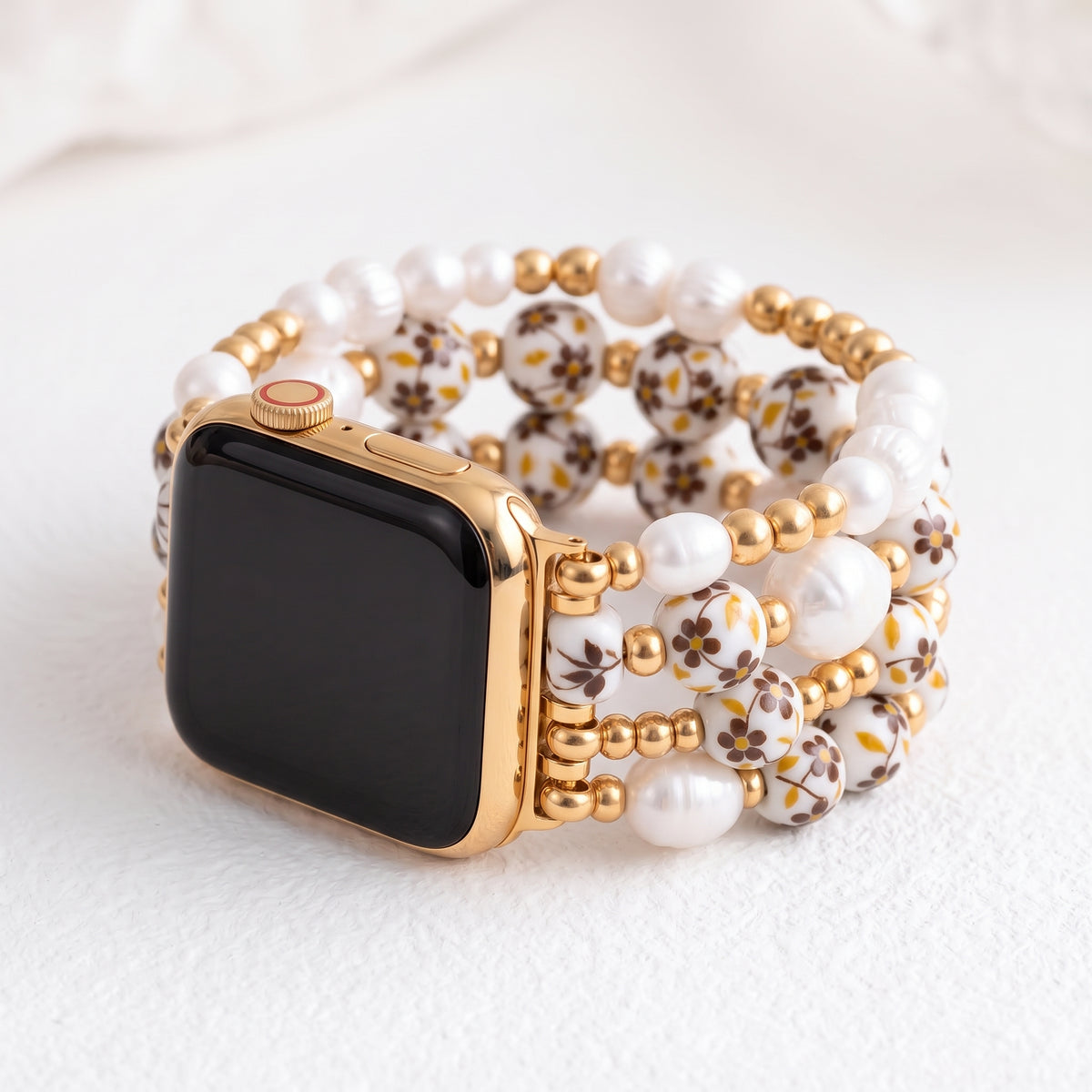 ポーセリンガーデン ゴールデンメドウ Apple Watch ストラップ