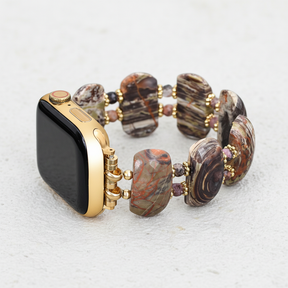 砂漠の地平線ジャスパー伸縮アップルウォッチバンド