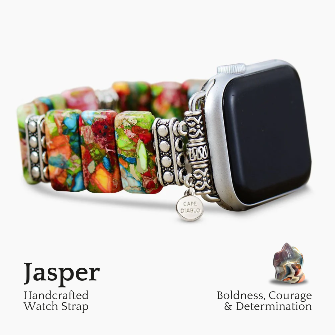 シックなフラワーストレッチApple Watchストラップ