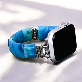 静かな深淵アゲート伸縮Apple Watchストラップ
