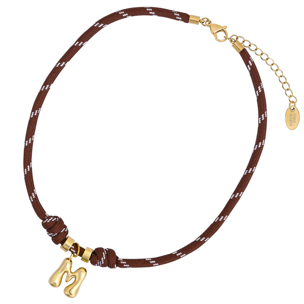 ゴールデンバブルレターコードネックレス