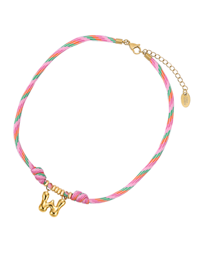 ゴールデンバブルレターコードネックレス