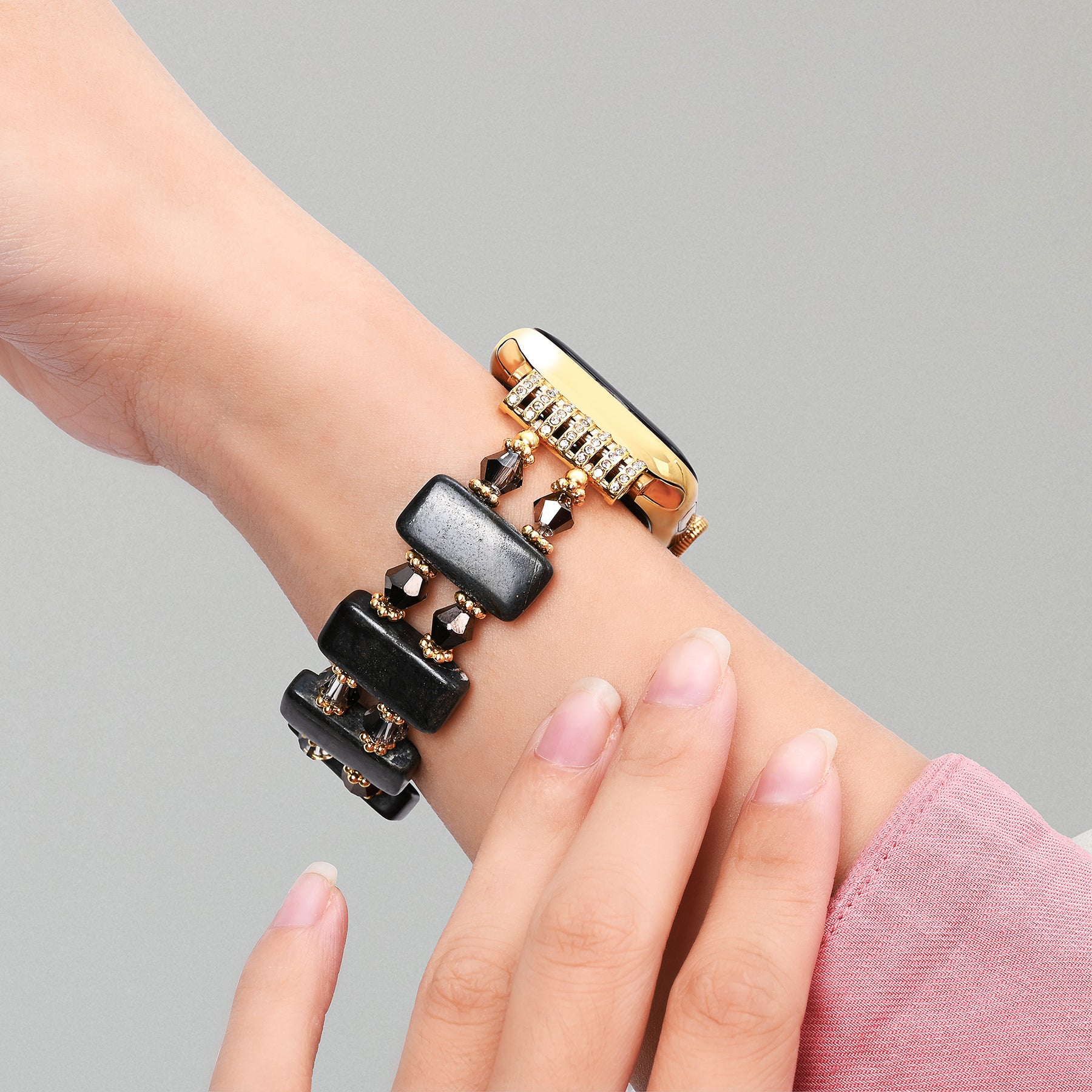 オブシディアン ミューズ ストレッチ Apple Watch ストラップ