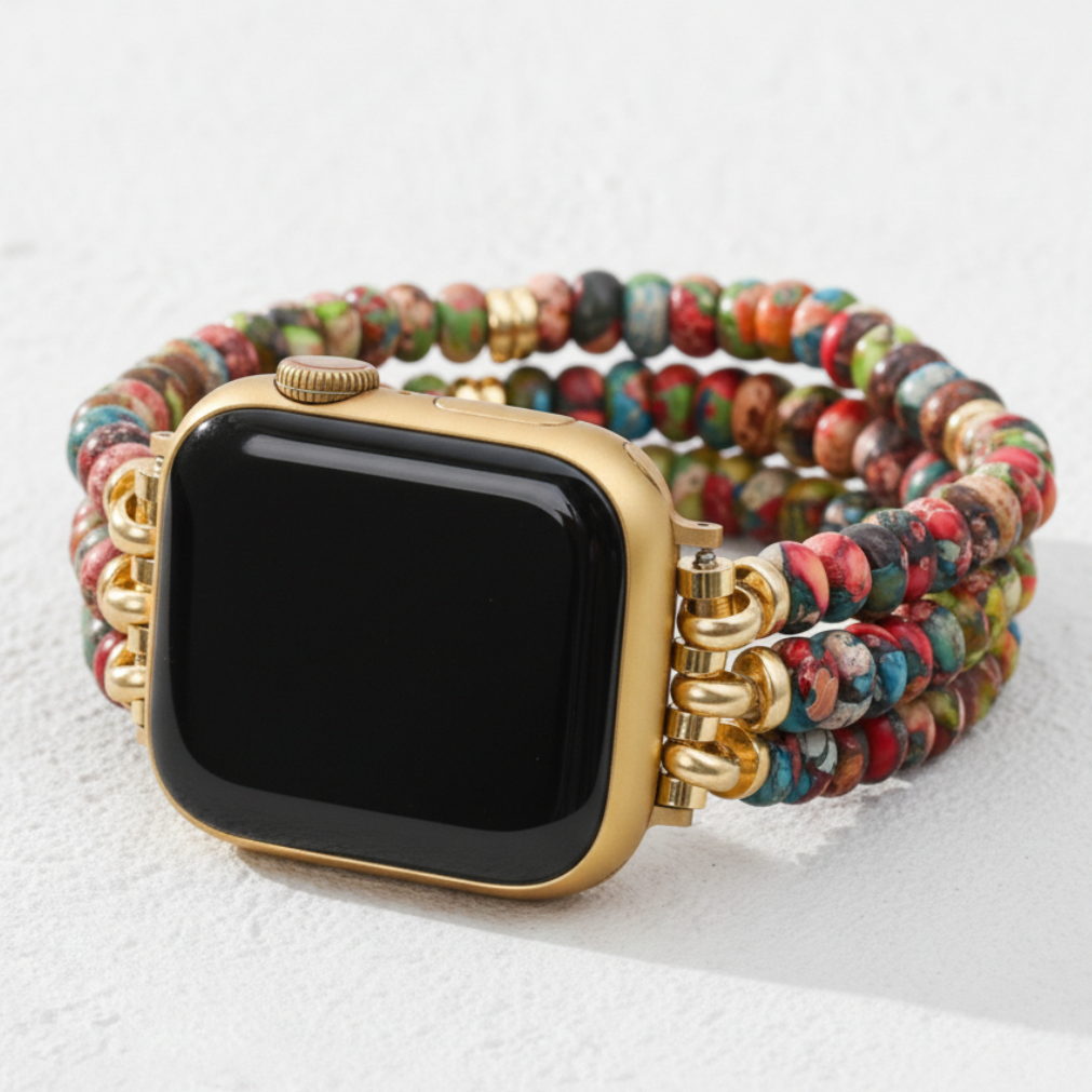 万華鏡風ボヘミアン伸縮式Apple Watchバンド