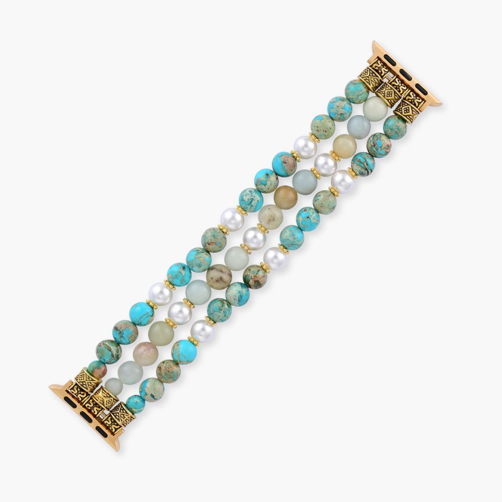 オーシャンブリーズジャスパーストレッチウォッチストラップ