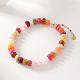 存在感のある秋色グローネックレス