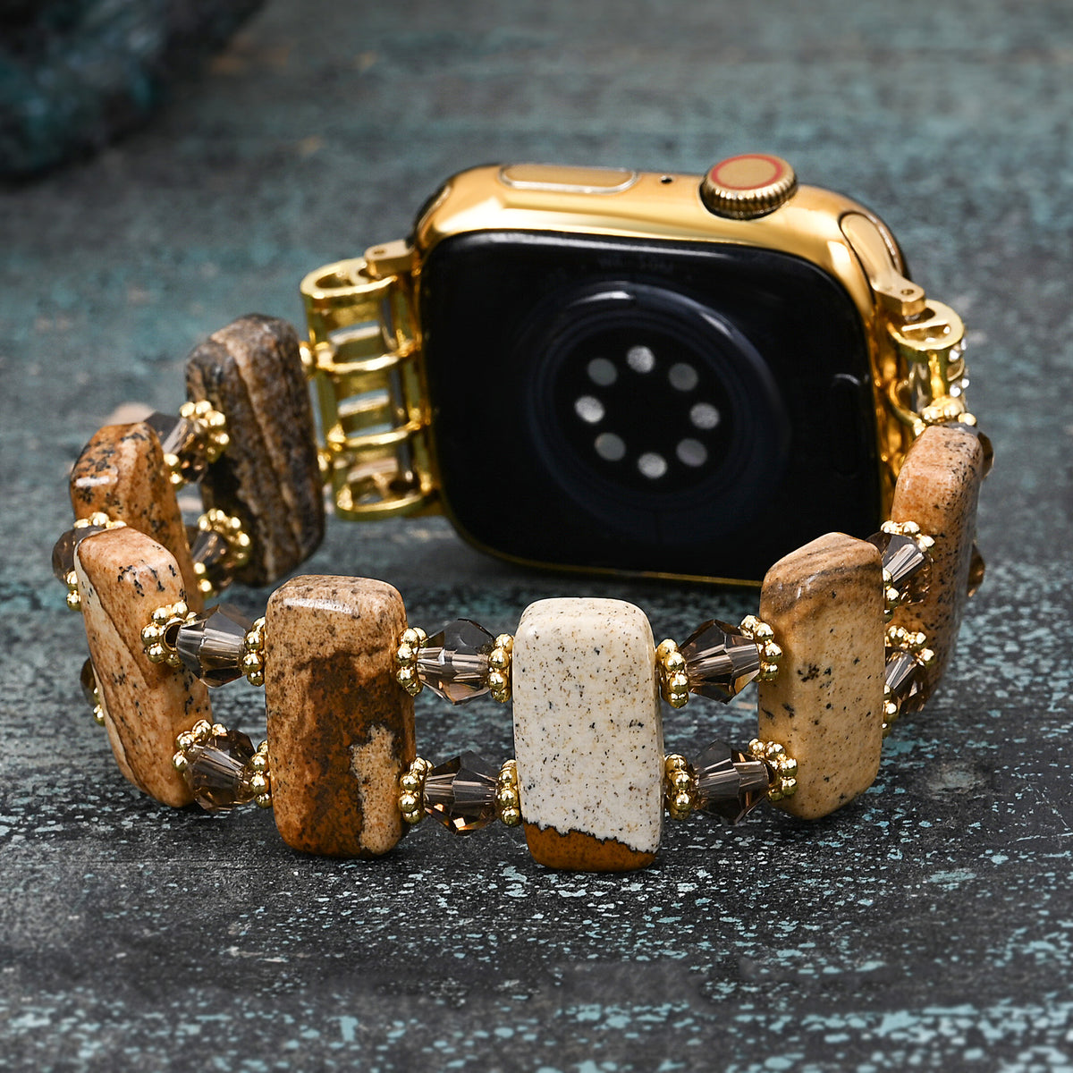 デザートジャスパー ストレッチ Apple Watch ストラップ