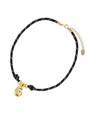 ゴールデンバブルレターコードネックレス