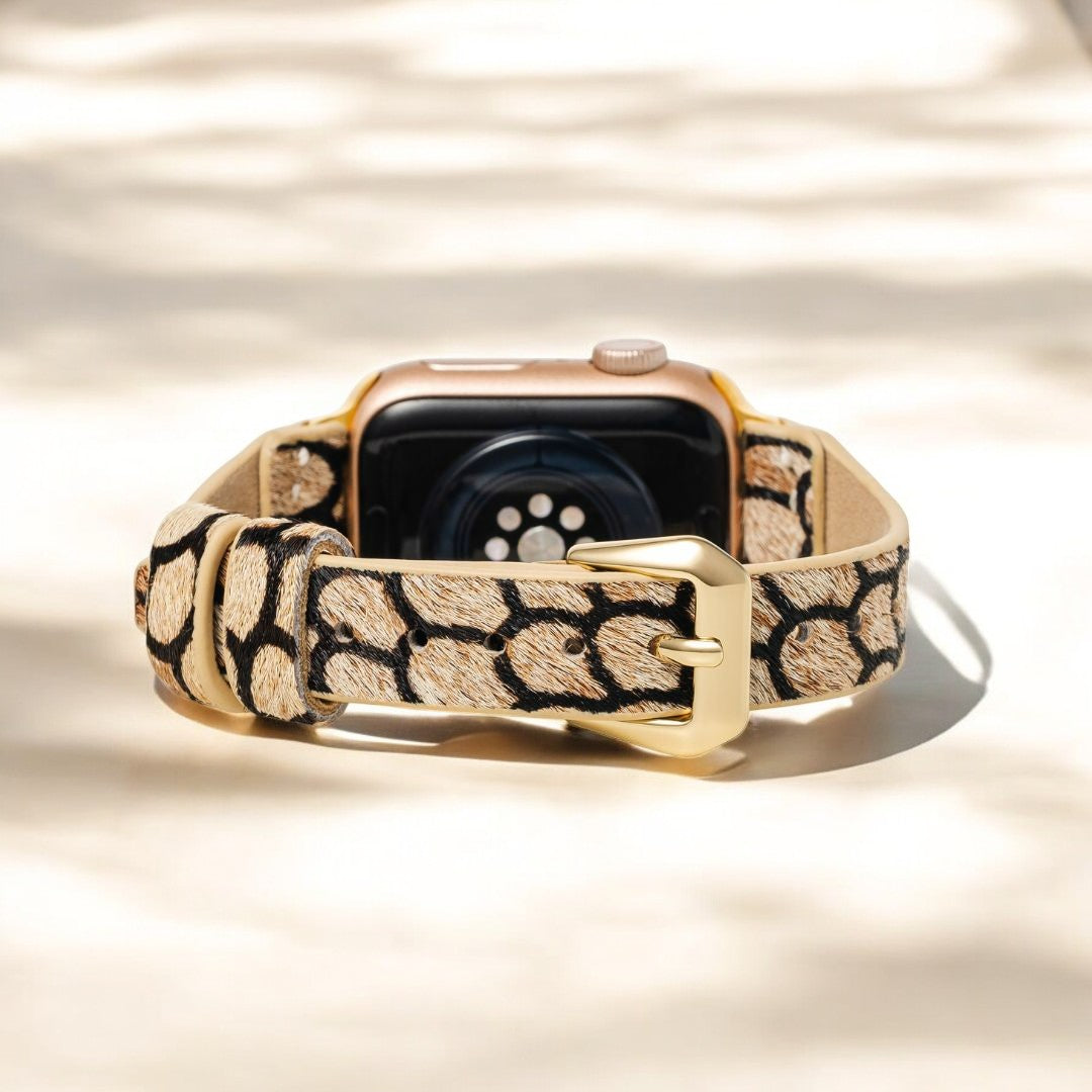 ミッドナイトスケールレザーApple Watchストラップ