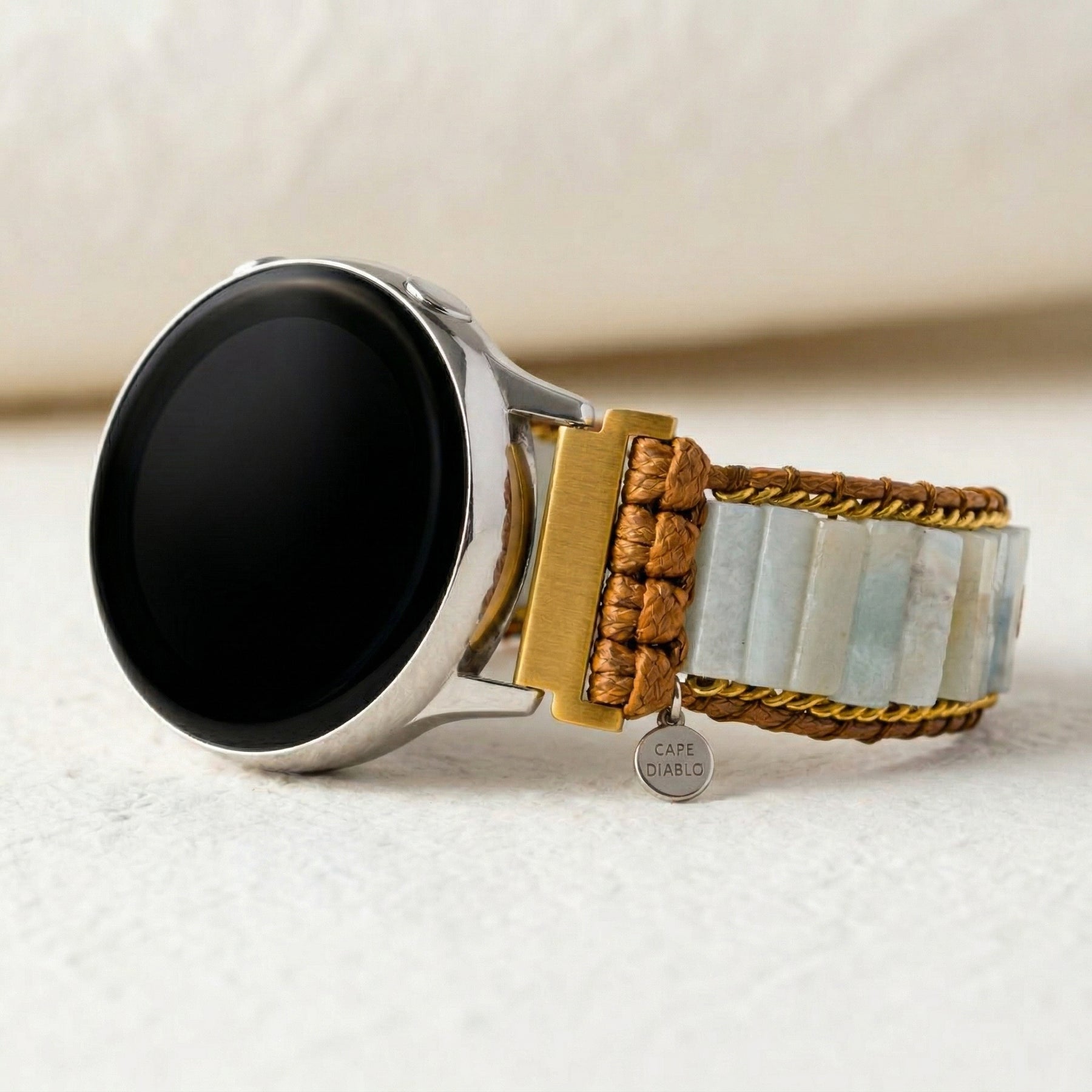 アマゾナイト保護 Samsung Galaxy Watch ストラップ