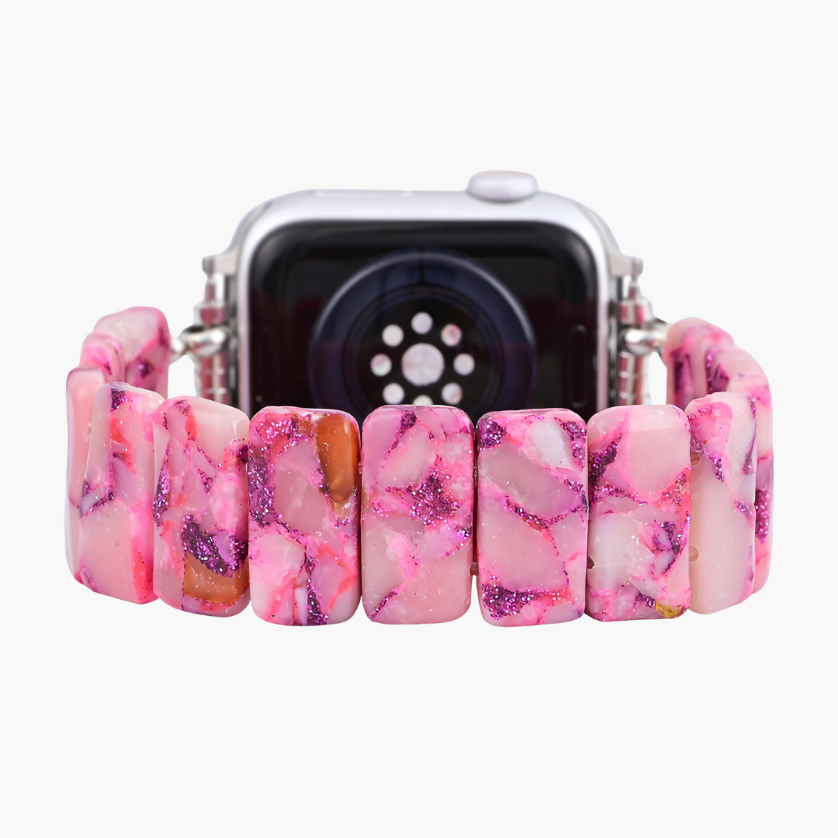 ローズマーブルストレッチApple Watchストラップ