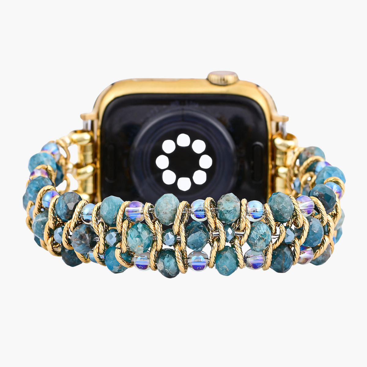 クリスタルショアーズ編み込みストレッチApple Watchストラップ