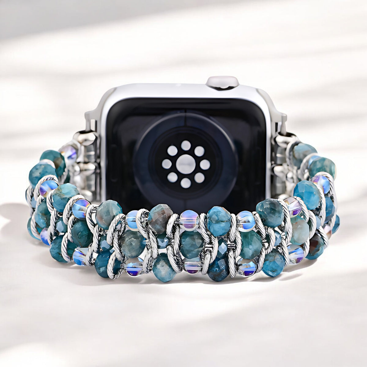 アパタイトアズール編み込みApple Watchストラップ