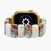 アースアマゾナイトストレッチApple Watchストラップ