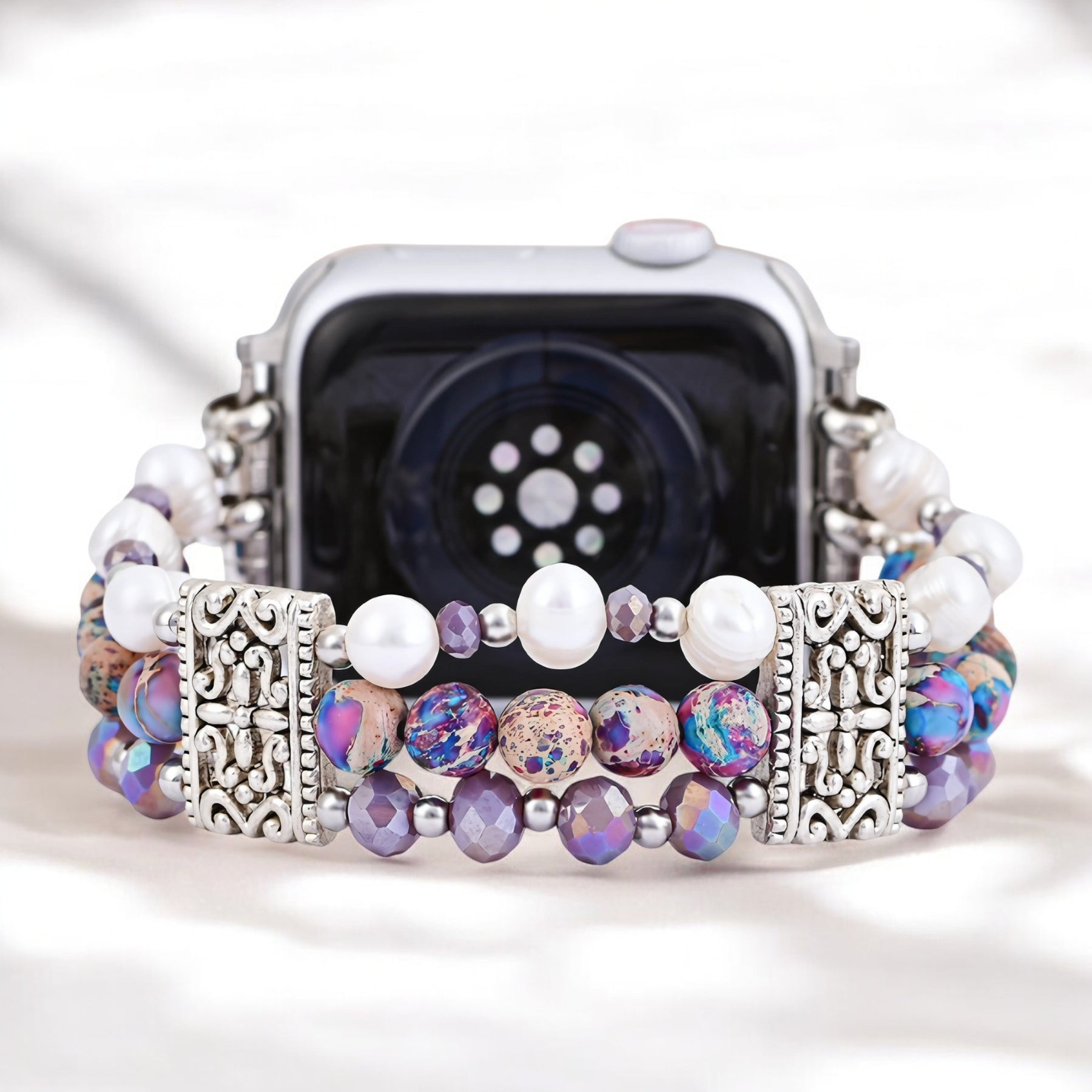 職人技のジャスパーオアシスストレッチApple Watchストラップ