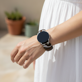 ボヘミアンオニキスエレガンスストレッチ サムスンギャラクシーウォッチ用ストラップ