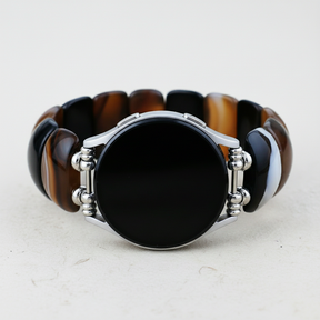 ボヘミアンオニキスエレガンスストレッチ サムスンギャラクシーウォッチ用ストラップ