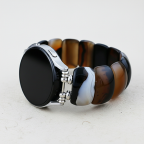 ボヘミアンオニキスエレガンスストレッチ サムスンギャラクシーウォッチ用ストラップ