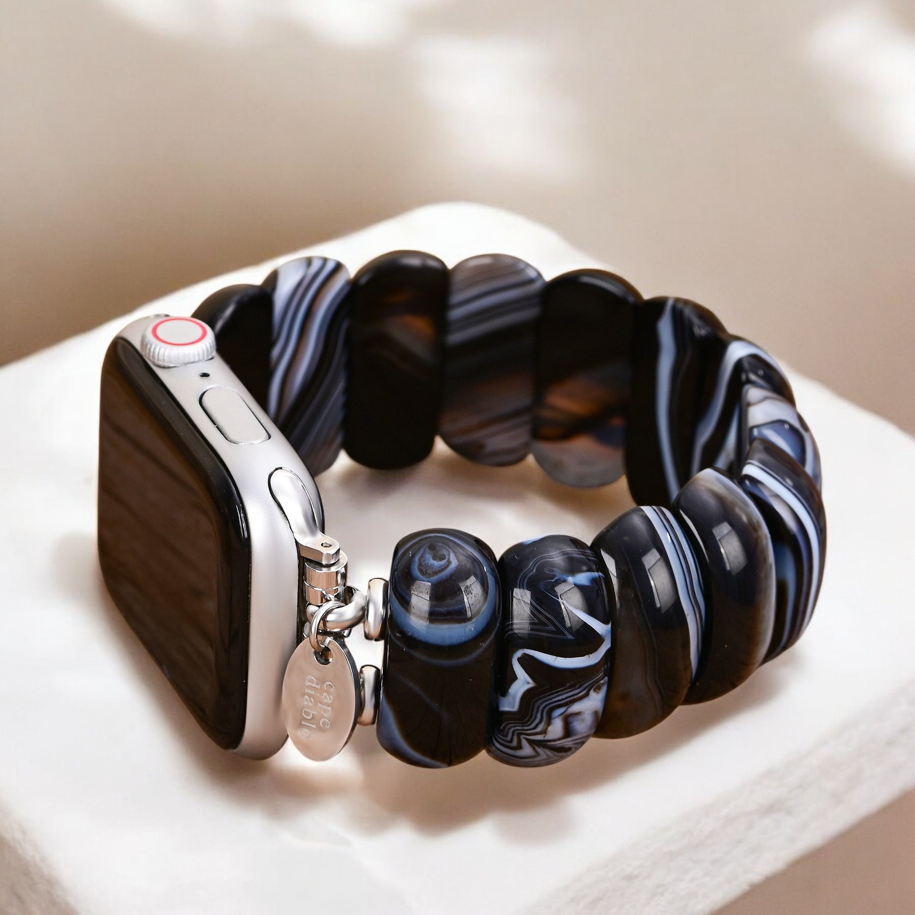 シルバーエンバー ストレッチ Apple Watch ストラップ