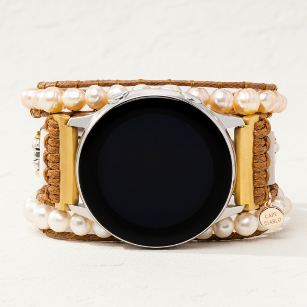 淡水パール Samsung Galaxy Watch ストラップ