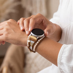 淡水パール Samsung Galaxy Watch ストラップ