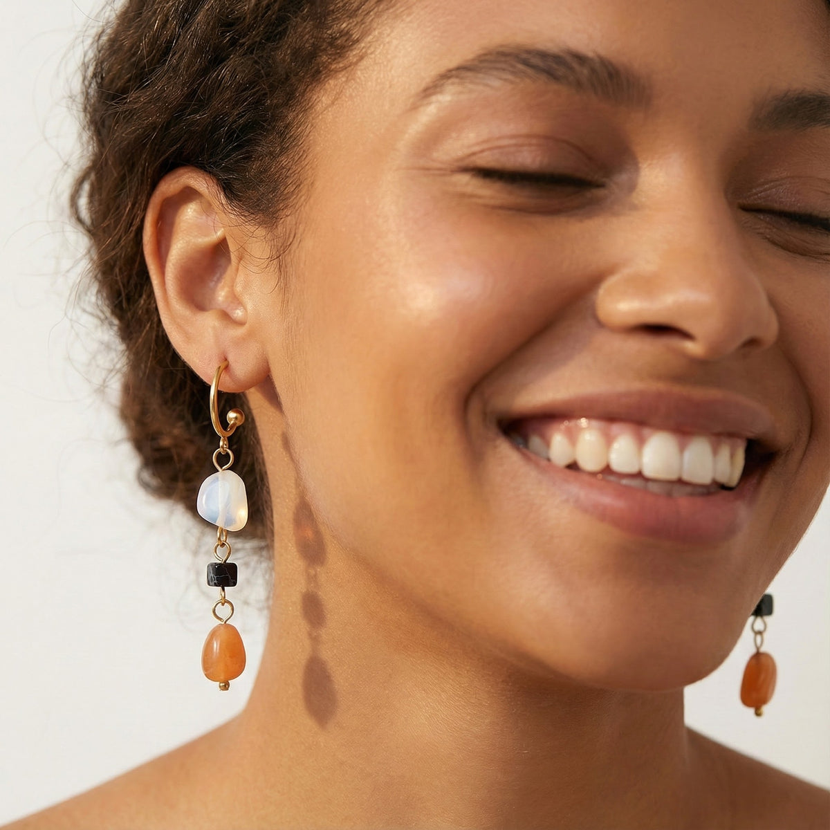 ブラッシュジェイドイヤリング