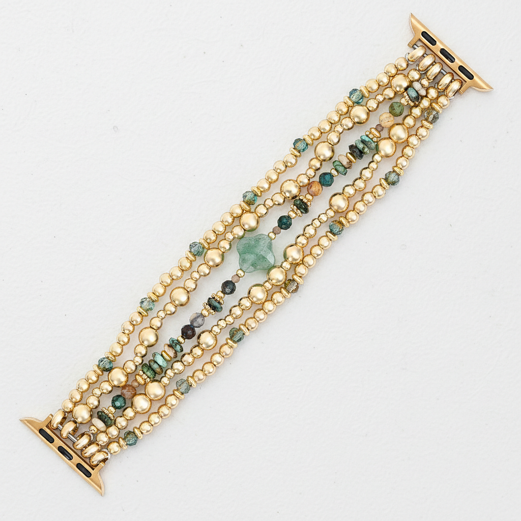 黄金のオアシス伸縮アップルウォッチバンド