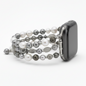 月の贅沢真珠伸縮アップルウォッチバンド