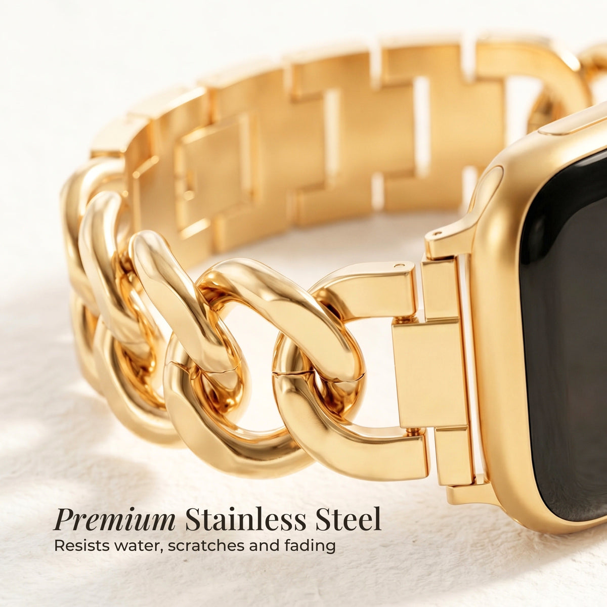 ゴールド織り高級Apple Watchストラップ