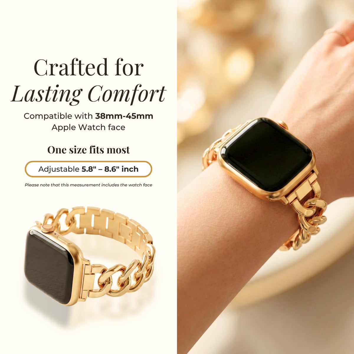 ゴールド織り高級Apple Watchストラップ