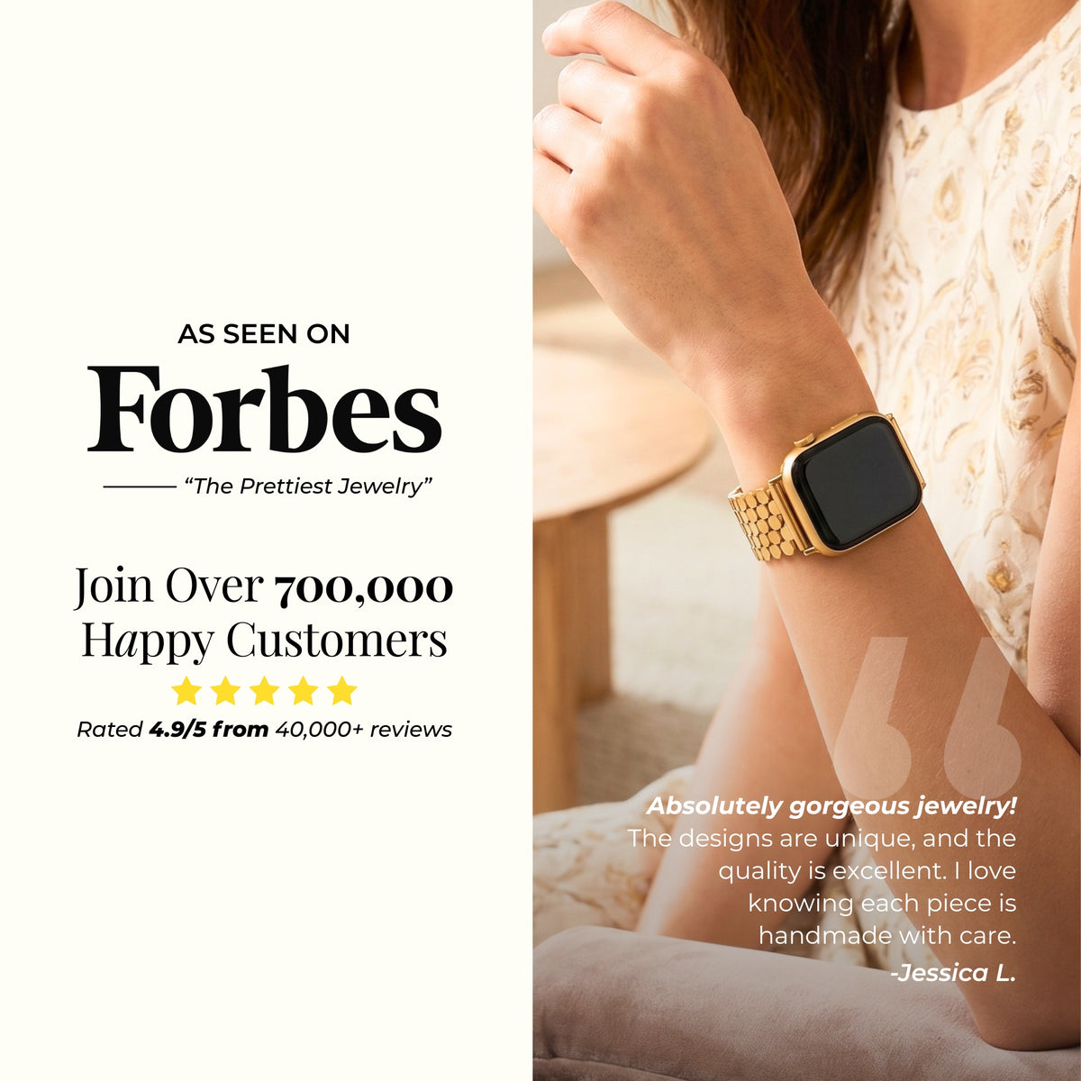 ゴールデングラマーラグジュアリー Apple Watch ストラップ